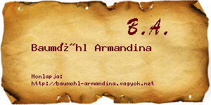 Baumöhl Armandina névjegykártya